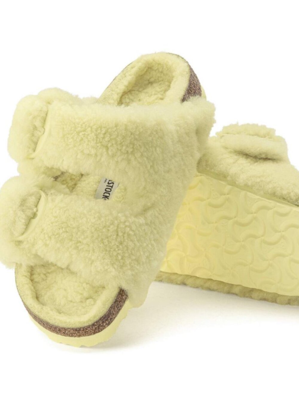 Birkenstock Arizona Big Buckle Shearling Teddy Popcorn Narrow Width Sandals